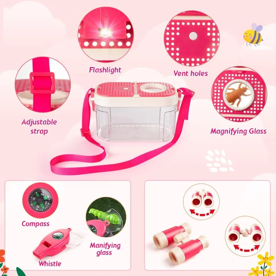 مجموعة التخييم ميلاند للفتيات - لعبة خيمة التظاهر للاستخدام الداخلي والخارجي مع تصميم ملون وقماش متين مثالي لعيد الميلاد B