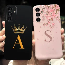 For Samsung Galaxy A14 5G Phone Case Fashion 26 Initial Letter Soft Silicone TPU Back Cover Cases For Samsung A14 A 14 SM-A146B