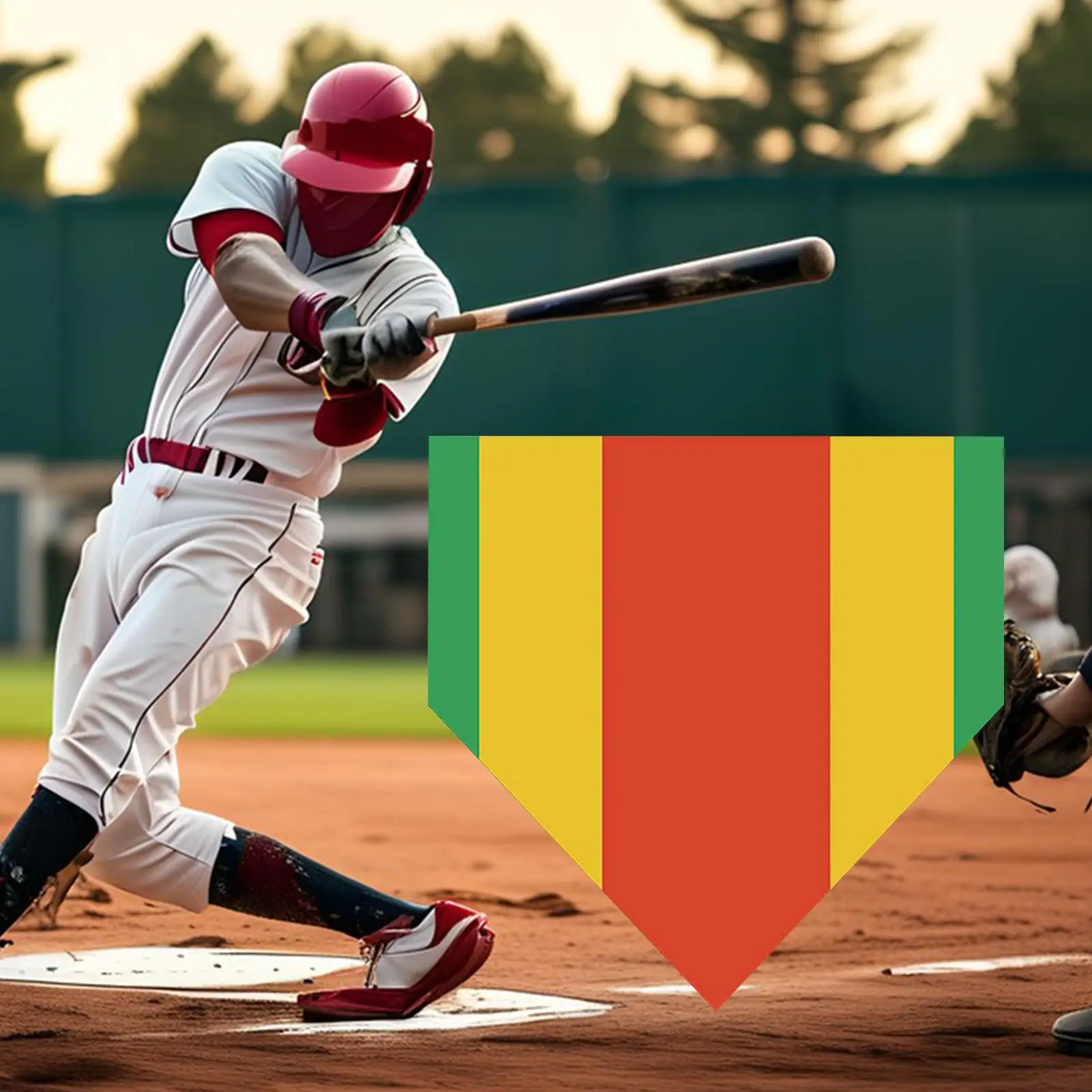 Baseball Training Plate Pitching Hitting Training Non-Slip Mat High Visibility Weatherproof Backyard Field Bases for Pitchers