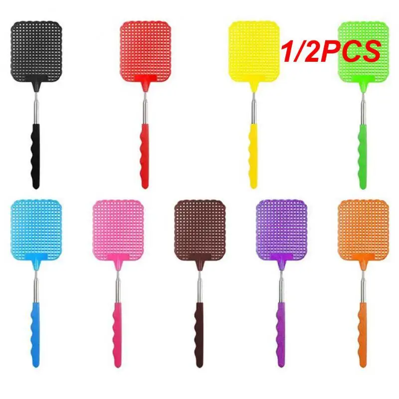 

1/2PCS 73cm Fly Swatters Telescopic Extendable Prevent Pest Mosquito Tool Flies Trap Retractable Swatter Home and Garden