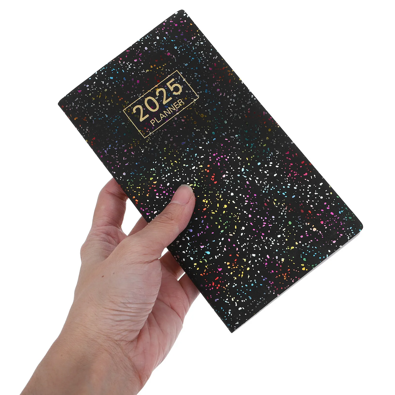 2025 Planner Holographic Starlight A6 Slim Hardcover Weekly Appointment Diary Student Office Home Notebook Compact Planner 2025