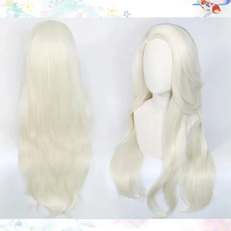 جديد إلسا سنو آيس كوين طويل متموج مقاوم للحرارة الشعر الاصطناعية تأثيري الباروكات + غطاء شعر مستعار VC؛.67؛ H، SH