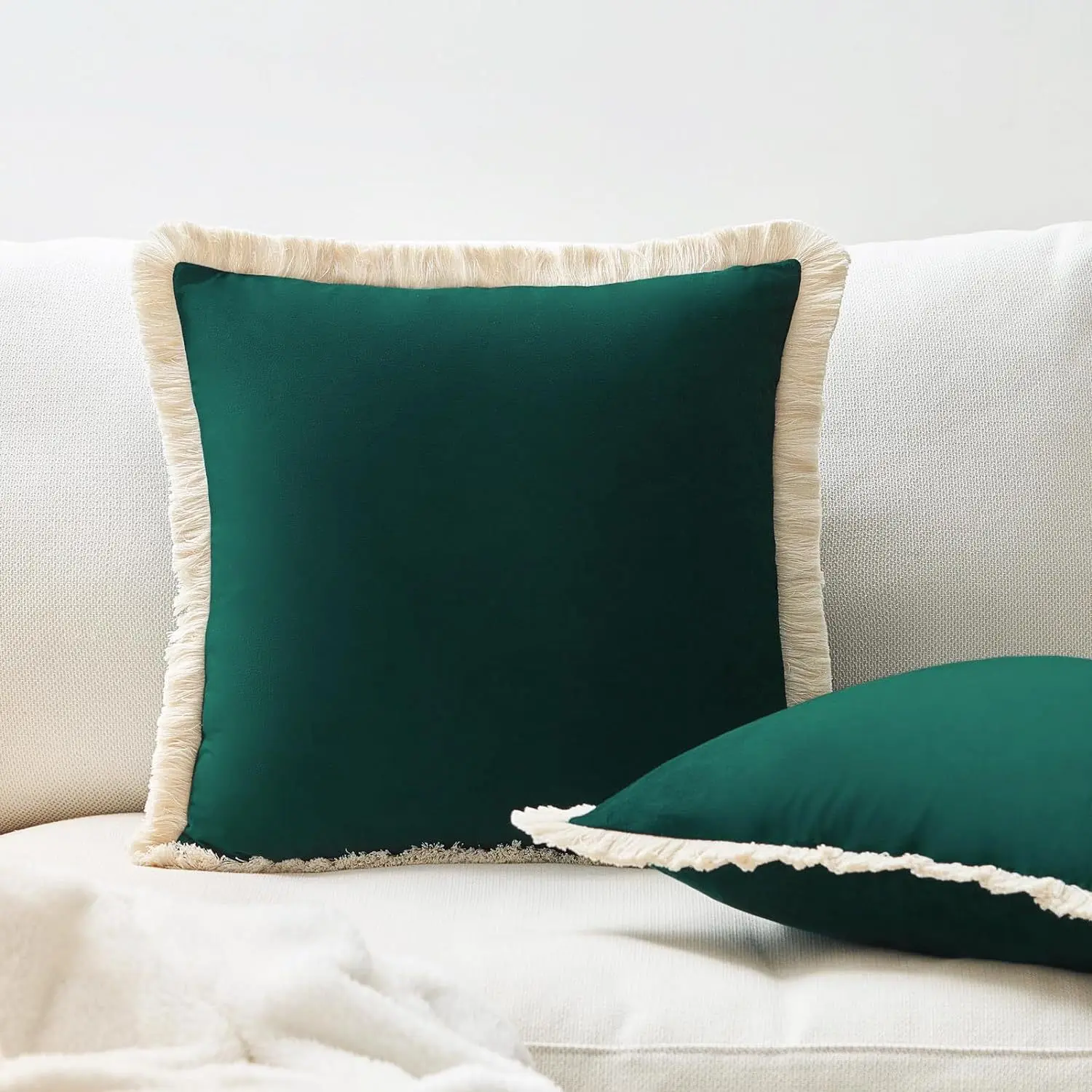 [Only Pillowcase] Korean Style Dutch Velvet Sofa Cushion Ins Style Cushion Pillowcase Office Living Room Sofa Cushion