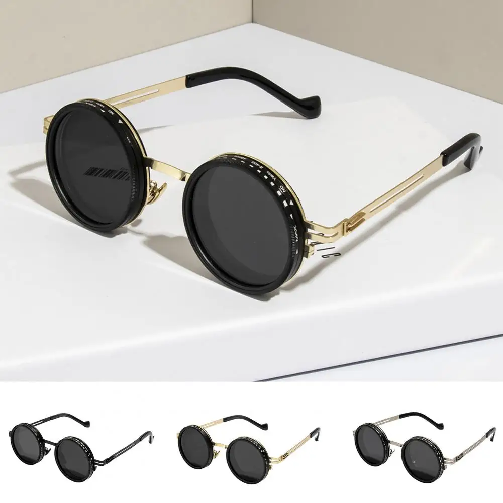 

Round Sunglasses Black Finish ND Filters Polarized Lenses UV Protection Clarity Glasses Fashion Polarized Sunglasses