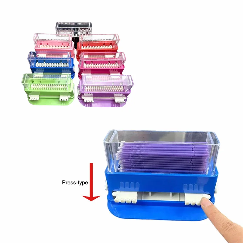 

1Pc Dental Press-Type Micro Applicator Dispenser Box Dentist Organizer Tool Disposable Brush Stick Storage Holder Storage Box