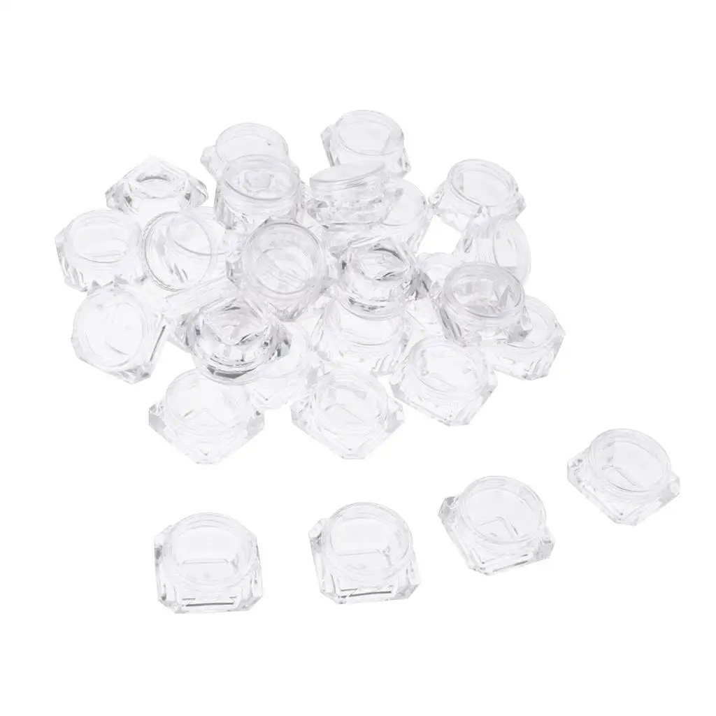 Refillable Plastic Cosmetics Jar Mini Face Cream Pot Empty Container with Lid for Travel Samples