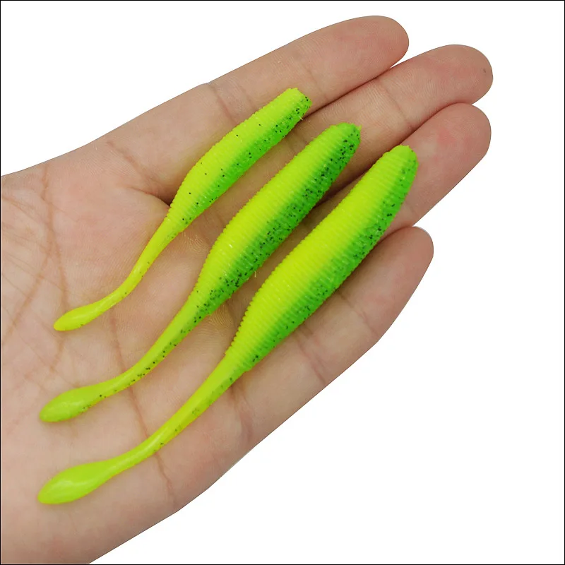 Angelköder, Sway Tail, Fisch, weicher Köder, 7,5 cm, 9,5 cm, 11,5 cm, Salzwurm, Kunstköder, Lot 5 Stück, Ausverkauf – Detail 4