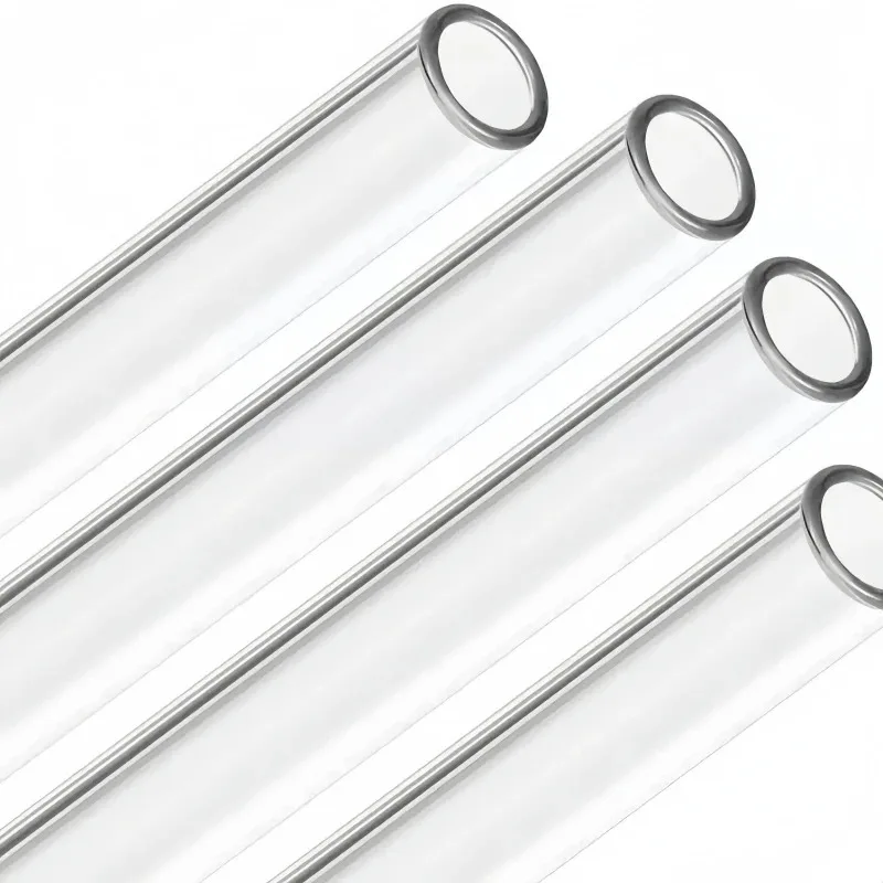 High Borosilicate Clear Oil Bur ner Glass Tubes With Bubble On The End Glass Straws