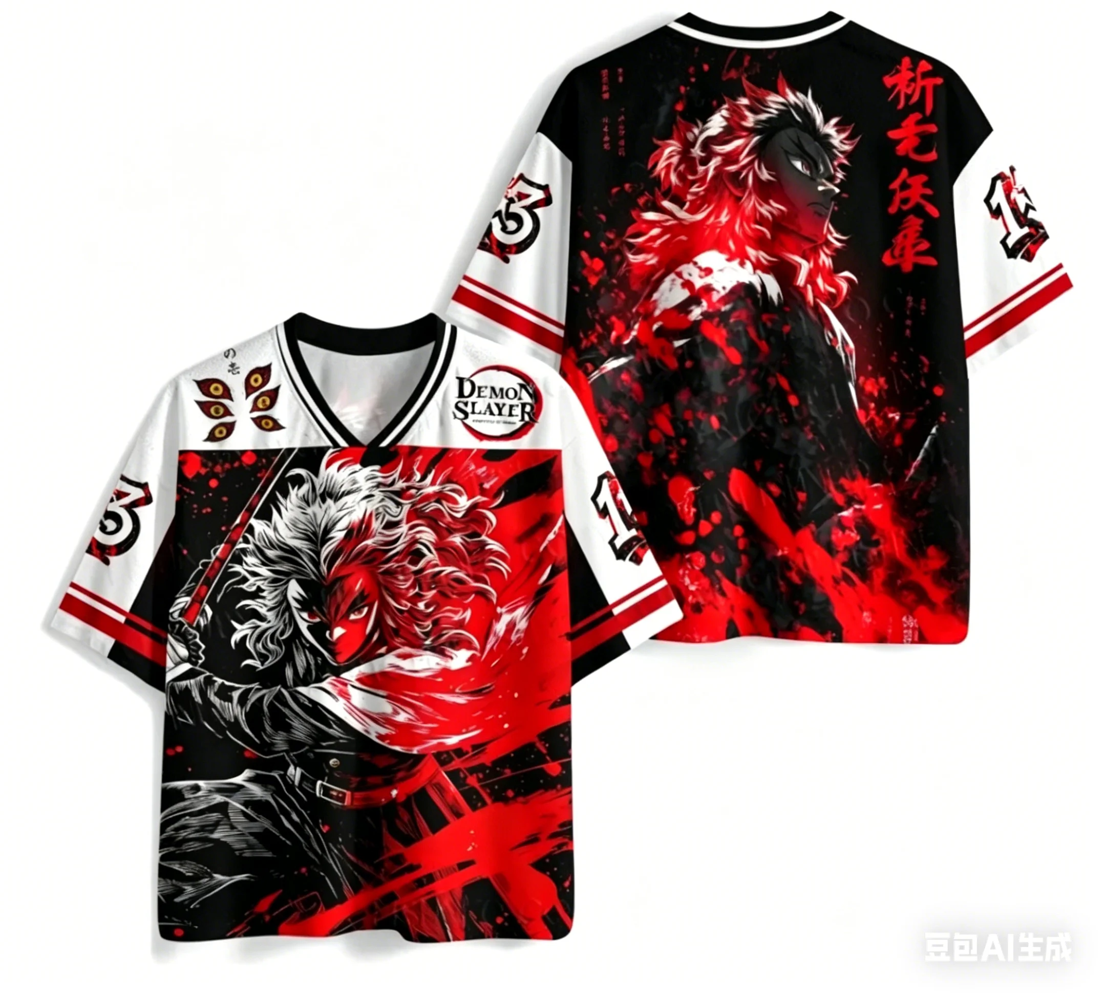 

Adult and Children's Demon Slayer Blade Purgatory Brother, Black Death Mou 3D Printed Jersey American Sports Style T-shirt