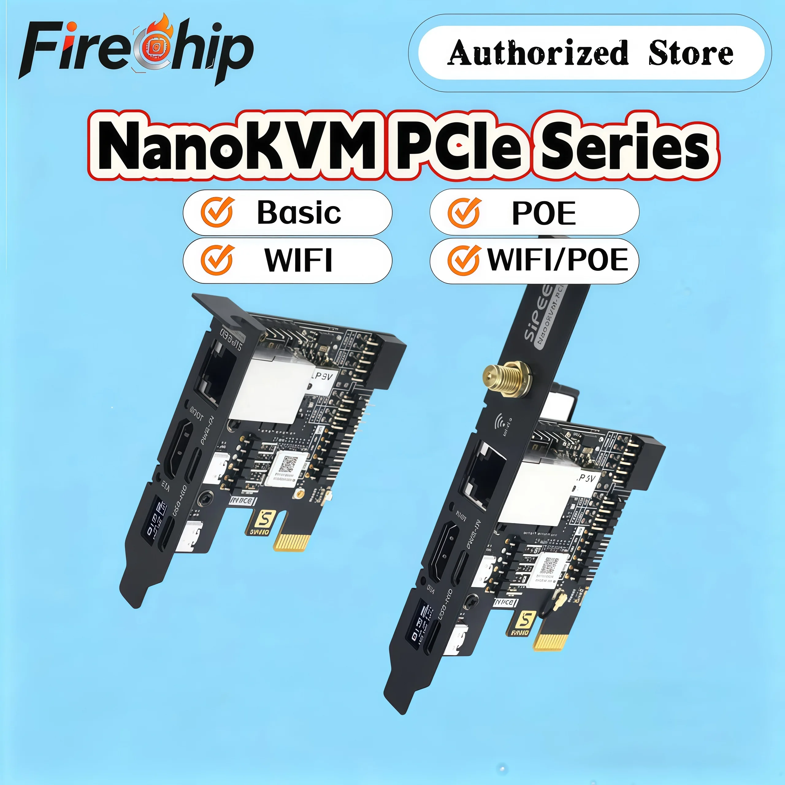 Sipeed NanoKVM PCIe Series Basic/POE/WIFI/POE WIFI Mini Remote Control PiKVM Operation Maintenance Server HDMI