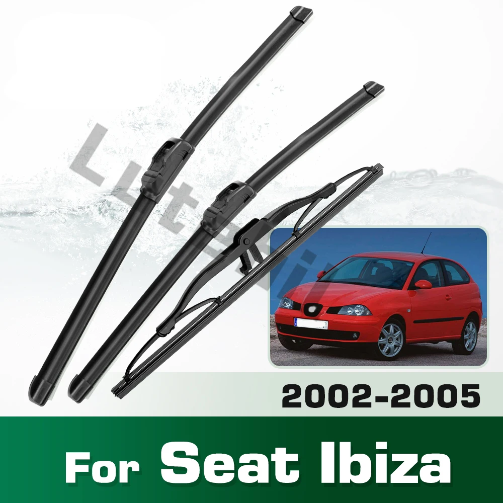 Wiper LHD Wischerblätter-Set vorne und hinten für Seat Ibiza 2002–2005, Windschutzscheiben-Fensterbürsten, 21 Zoll + 19 Zoll + 14 Zoll