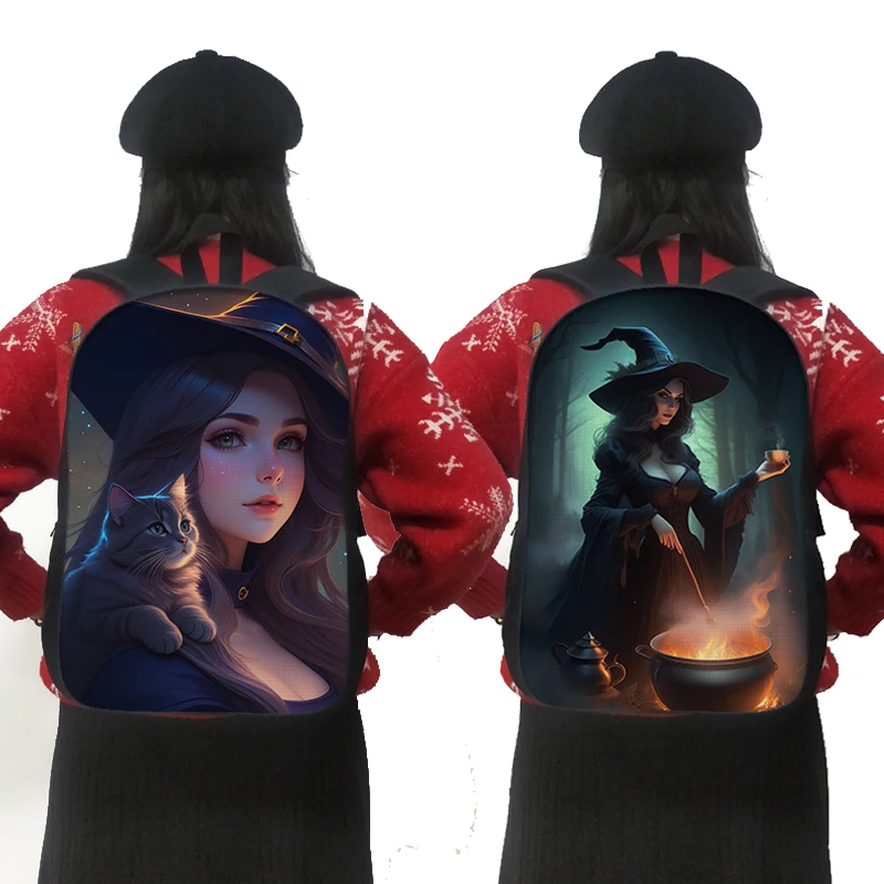 Fantasie Sternen himmel Hexen druck Rucksäcke für Teenager Hexerei Mond Schult aschen Kinder lässig Rucksack Männer Laptop Rucksack