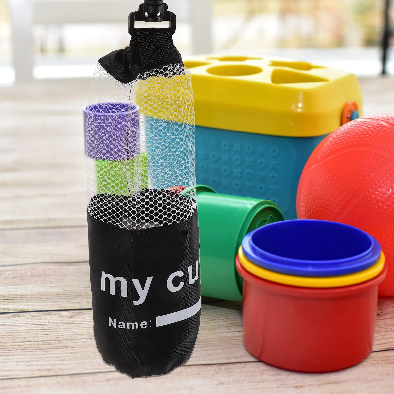 Stacking Cup Storage Bag Mesh Drawstring Sports Equipment Bag for Speed Stacking Cups Tournament Practice Home Training and