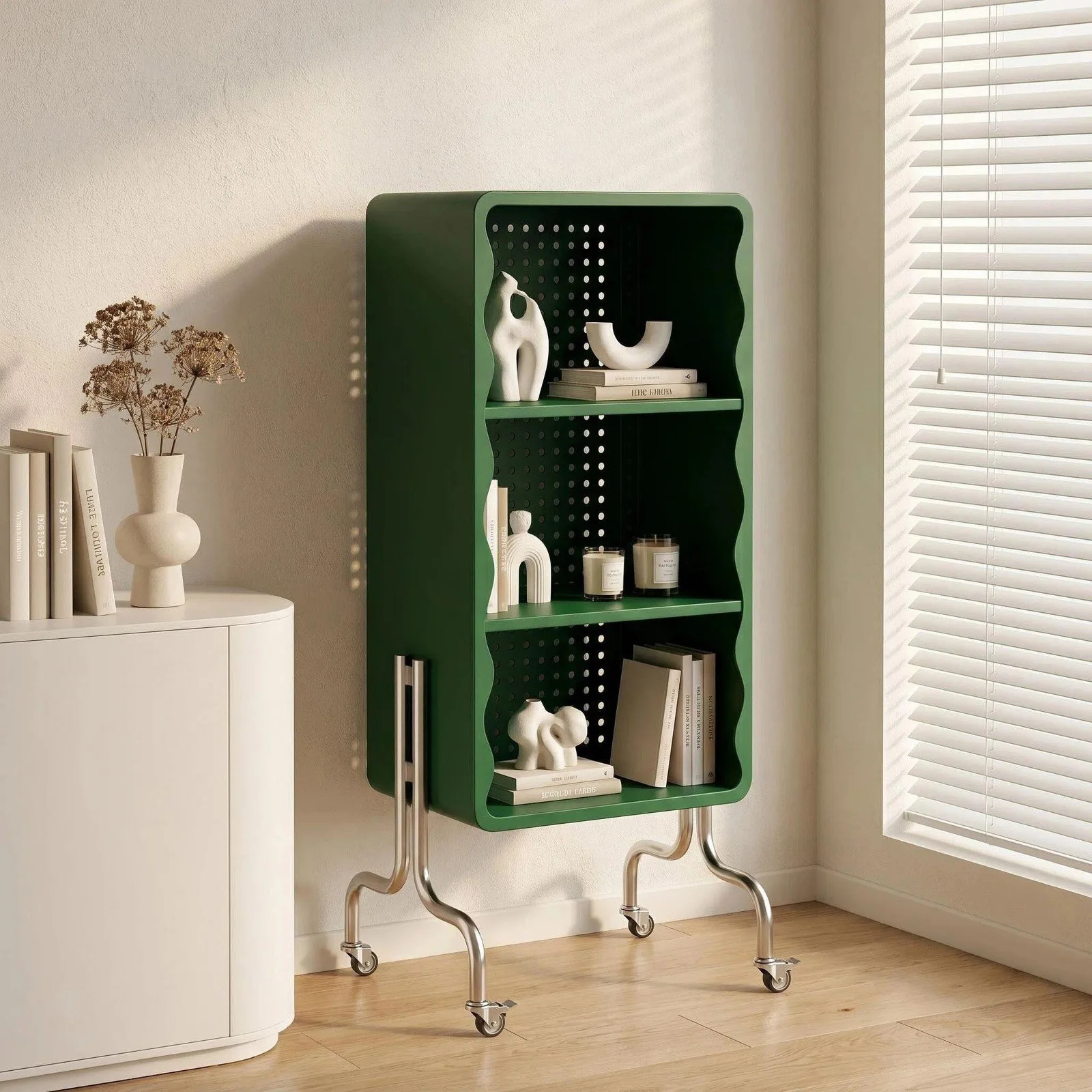 Movable Display Figure Shelf Home Living Room Bedroom Creative Bookshelf Storage