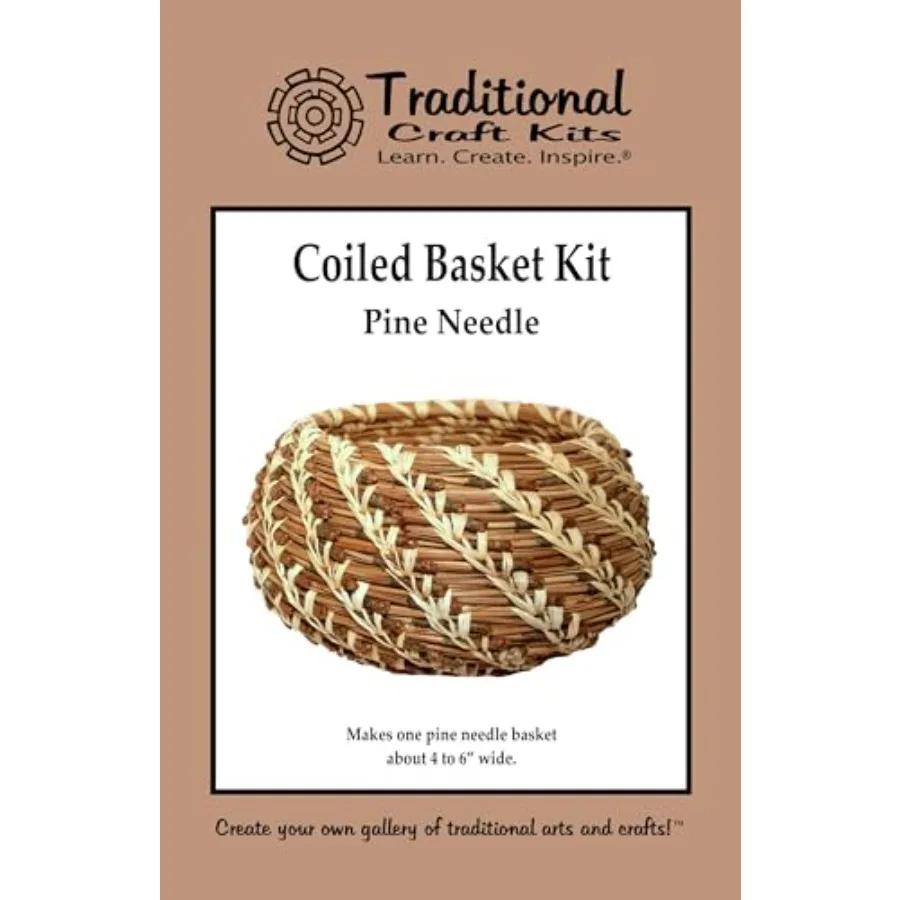 

Coiled Basket Weaving Kit Pine Needle - Complete with Basket Weaving Supplies and Color Photo Instructional Booklet