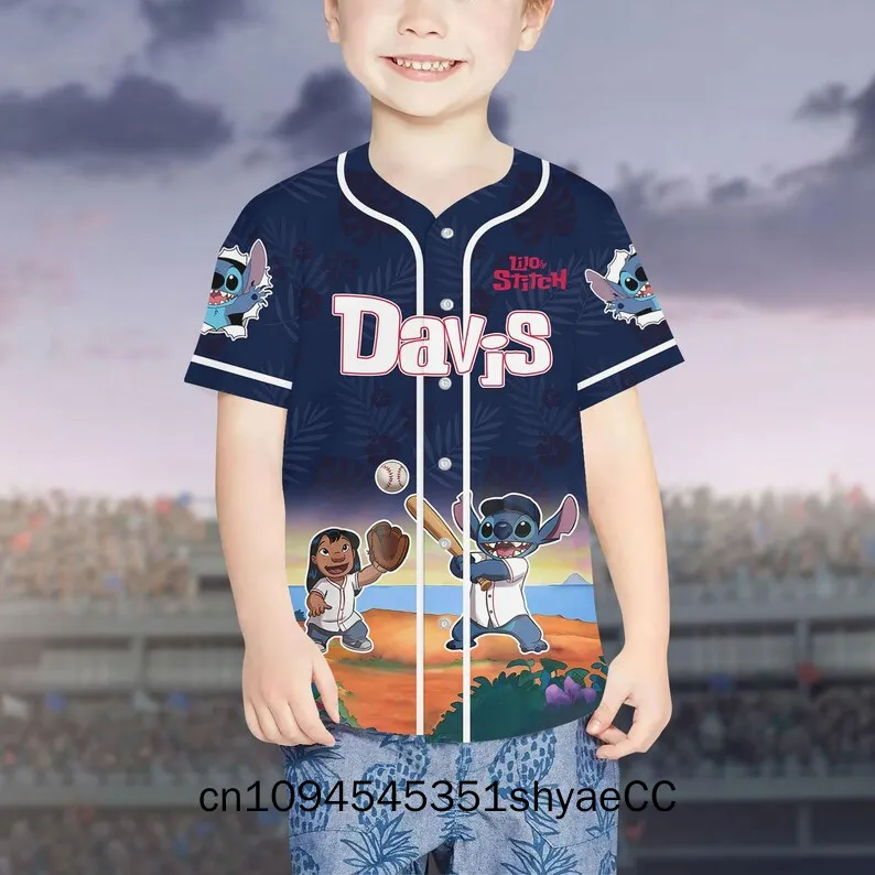 Personalized Disney Stitch Baseball Jersey, Lilo And Stitch Shirt, Disney Movie Jersey Shirt, Funny Disney Jersey Men, Magic Kin