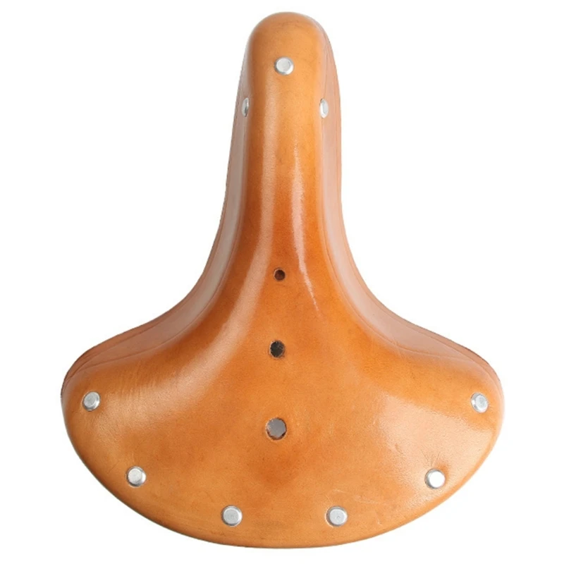 G6DE Leather Bike Saddles Pad Breathable Comfortable 3 Spring Bicycles Cushion