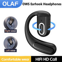 Universal Single Ear Wireless Bluetooth Earphones OWS Earhook Headphone No Ear Pain Earbuds 180°Rotating Handsfree Sport Headset
