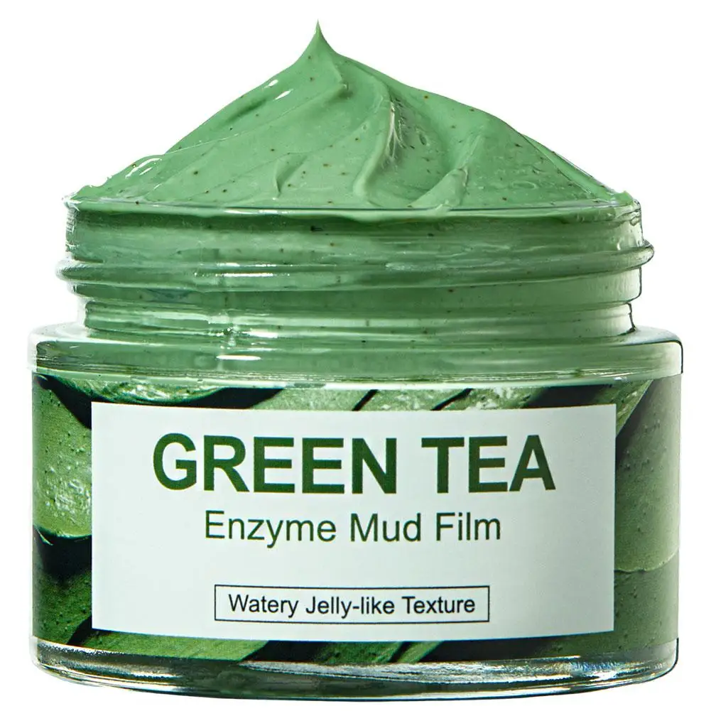 Green Tea Enzyme Mud Film Cleaning, Deep Moisturizing, Blackhead Removing, Mouth Closing, Yellowing Removing, Facial Mask