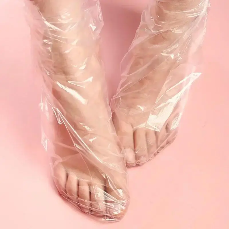 Transparent Disposable Foot Bags Detox SPA Covers Pedicure Prevent Infection Remove Chapped Bath Wipe Foot Care Tools 100Pcs/bag