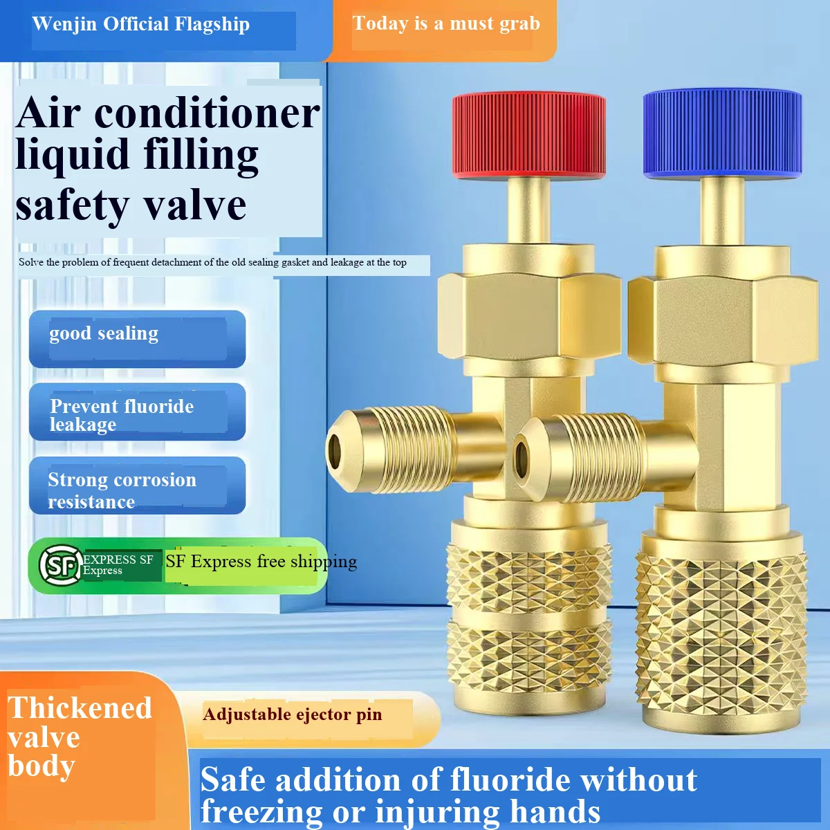 

Air conditioner liquid addition safety valve r22-R410 refrigerant liquid addition safety valve fluorine adapter