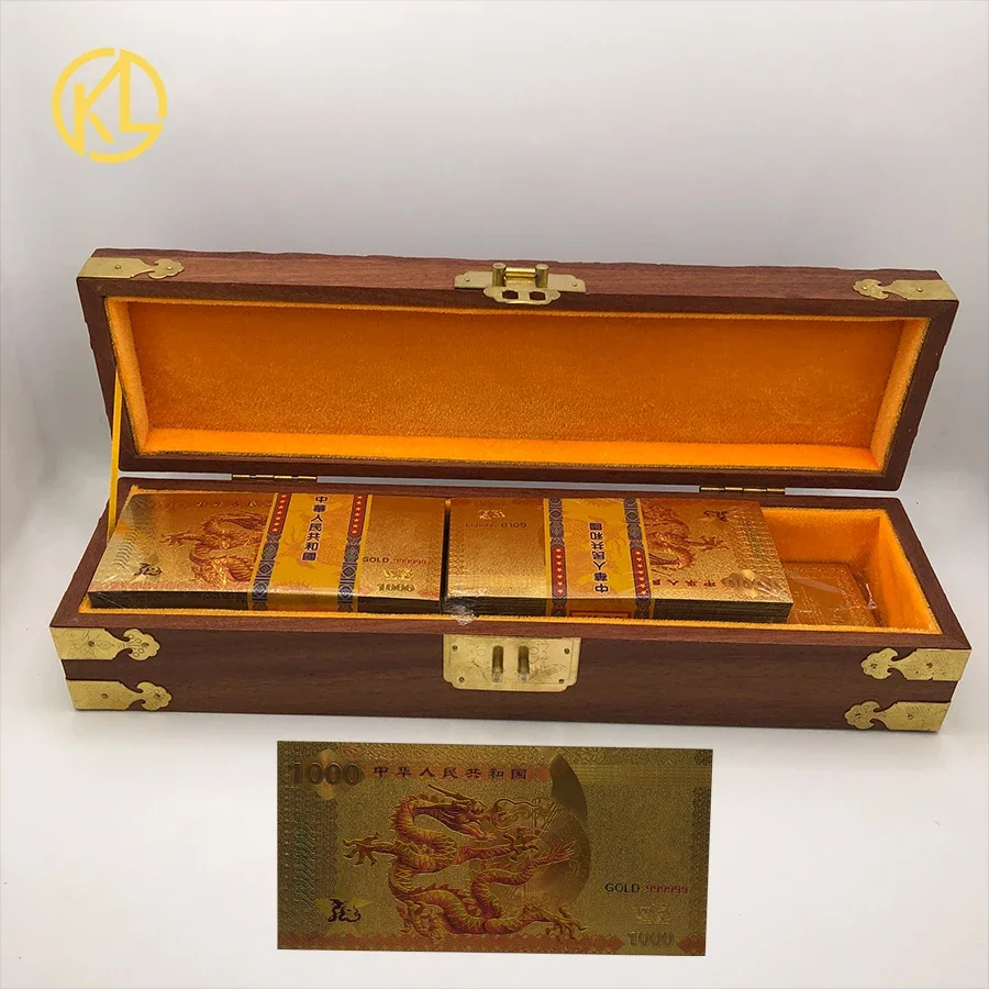 luxurious Red wooden Dragon Box for banknotes display