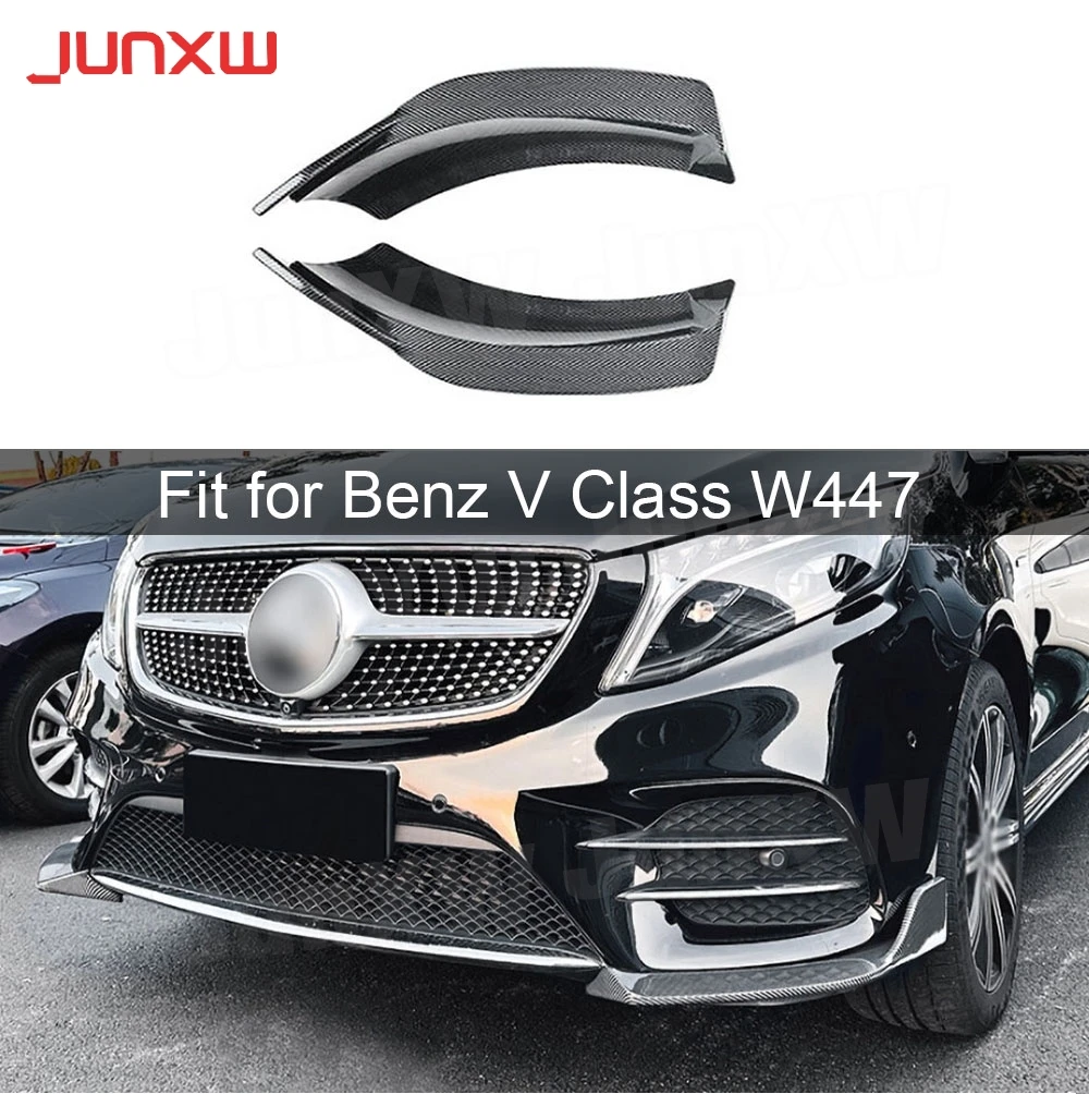 

ABS Car Accessories Front Splitters Bumper Lip for Benz V Class W447 V260 AMG Line 2018-2023 Front Flaps Aprons Body kits