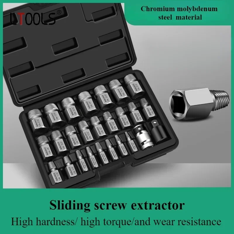 

9/26pcs Nut Screw Remover Extractor Removal Set Bolt Impact Damaged Nut Screw Removal Socket Wrench Extractor Hand Tool Kit