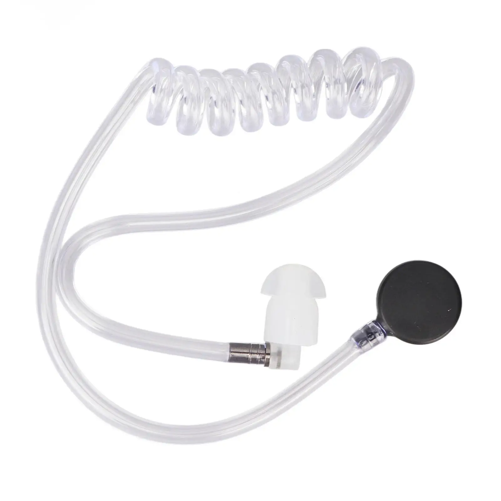 Garganta retrátil Mic Headset com Air Acoustic Tube, fone de ouvido para Baofeng, Kenwood, Yaesu, Motorola