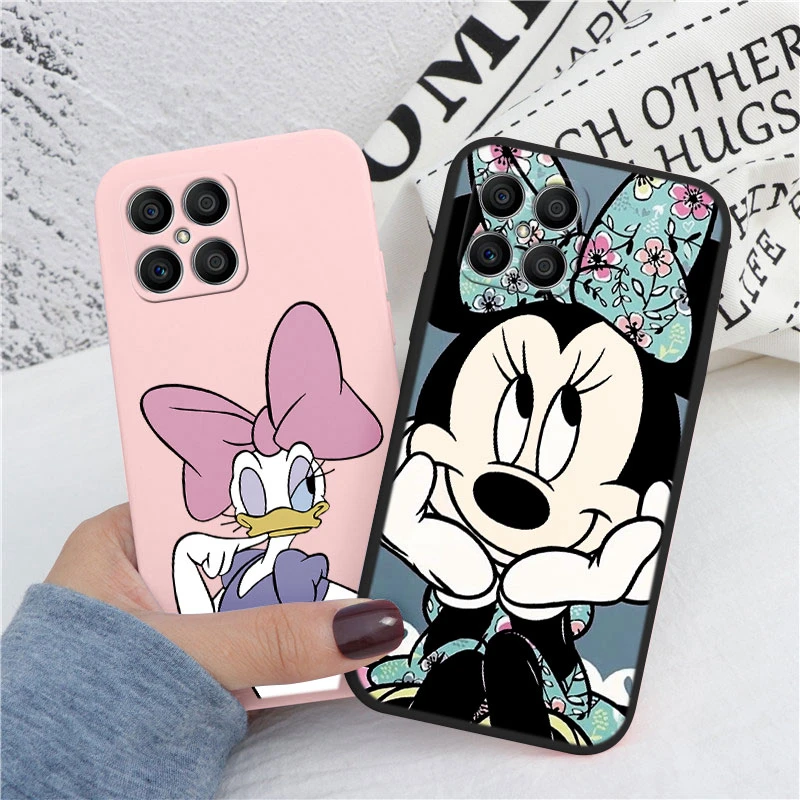 For Honor X8A X7A X9A Phone Case Cute Mickey Mouse Minnie Cover Soft TPU Fundas For Huawei Honor X8A X7A Bags Donald Duck Cute