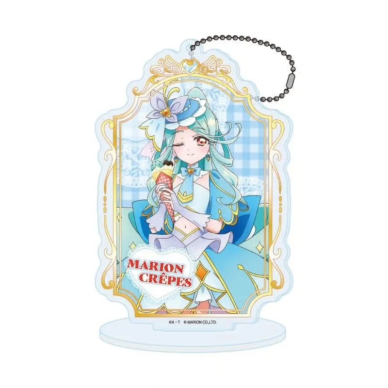 Anime Wonderful Precure Acrylic Standee, Cute Crepe Cosplay Lillian Plate Figure, Kawaii Girl Desk Decor Keychain Gift