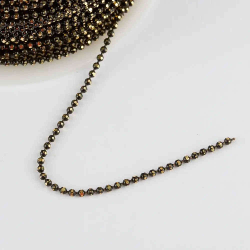 1,5mm Black Ball Chain 1 Metre