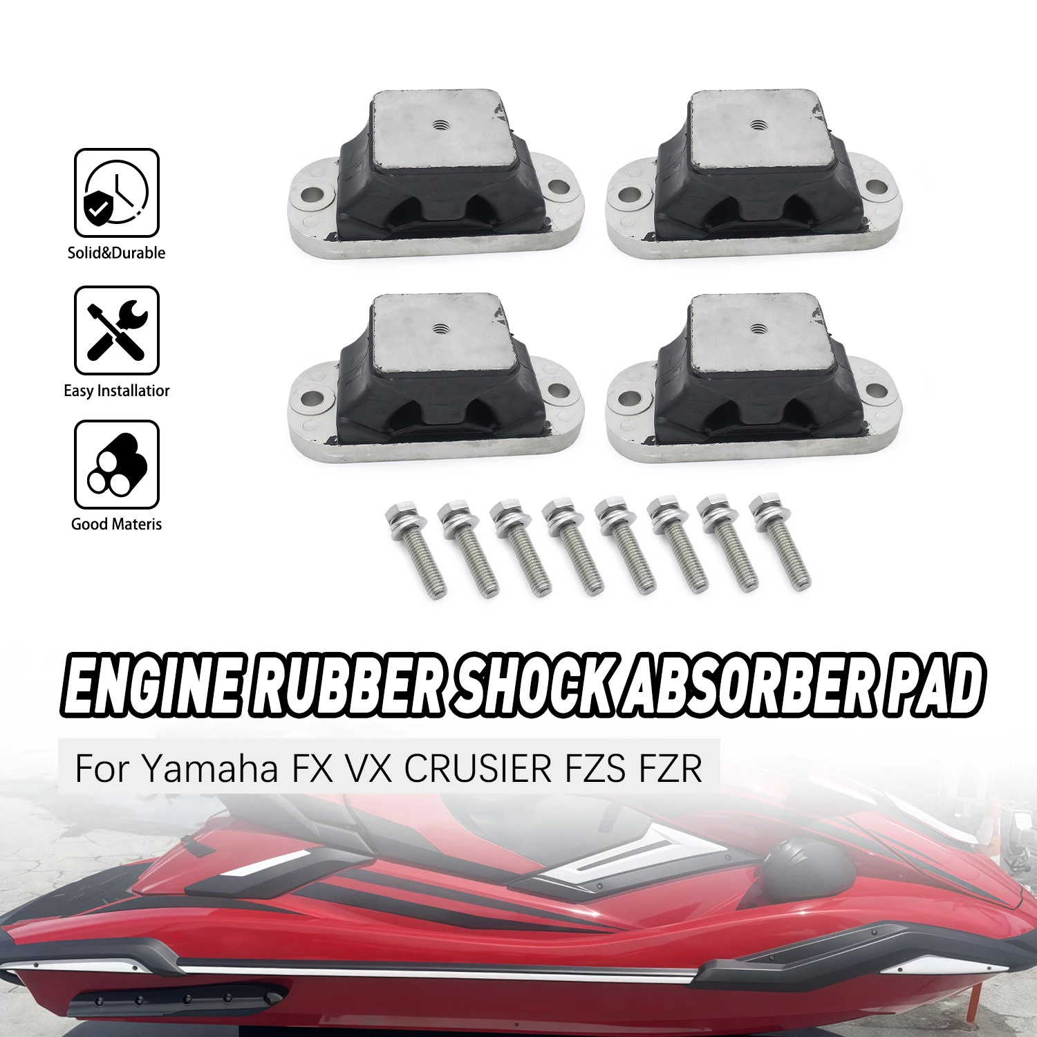support-de-fixation-en-caoutchouc-4-pieces-pour-yamaha-waverunner-fx-vx-crusier-fzs-fzr-67x-44517-00-5b-accessoires-de-moteur-de-moto
