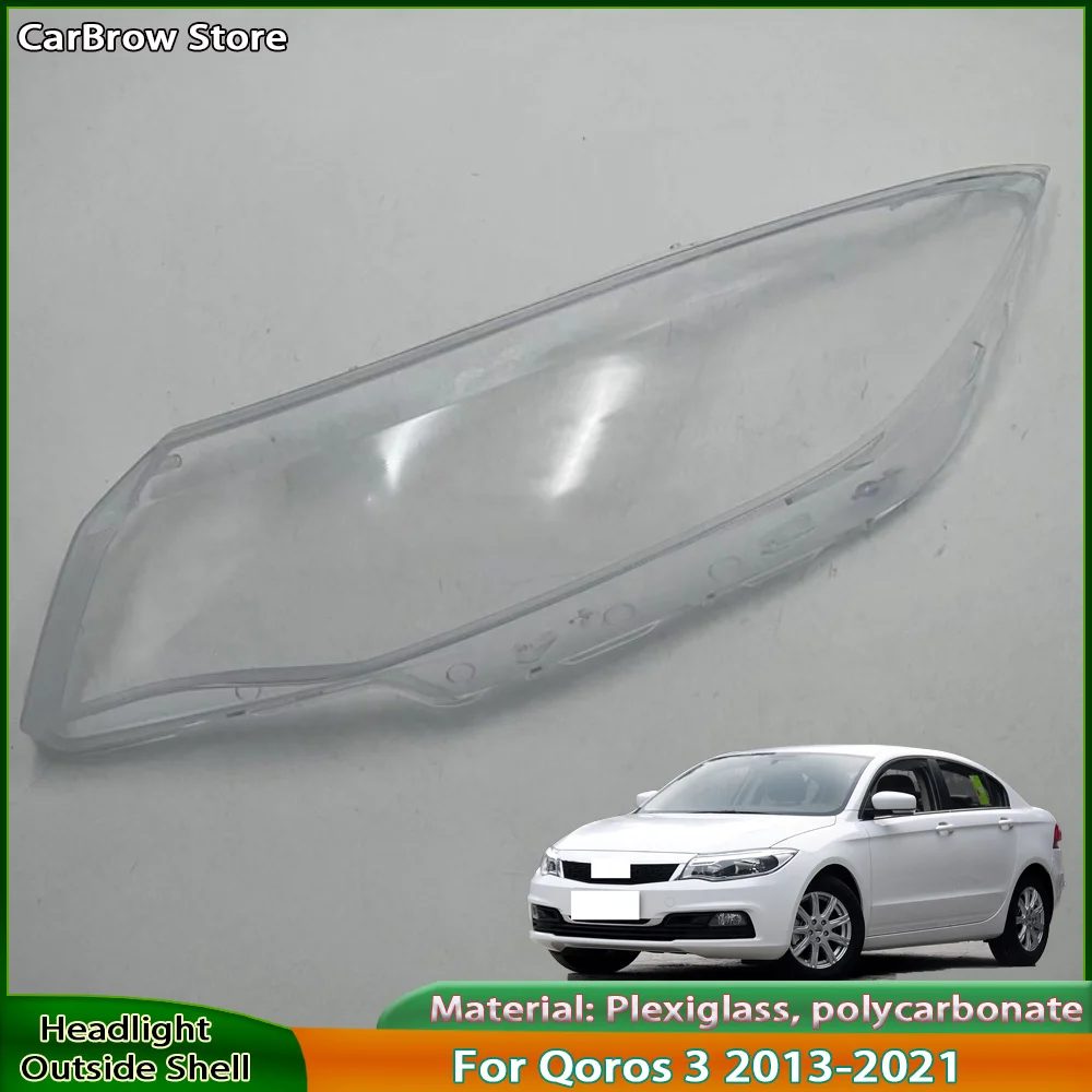 

Headlamp Lampshade For Qoros 3 2013 2014 2015 2016 2017 2018 2019 2020 2021 Car Front Headlight Lens Cover Auto Case