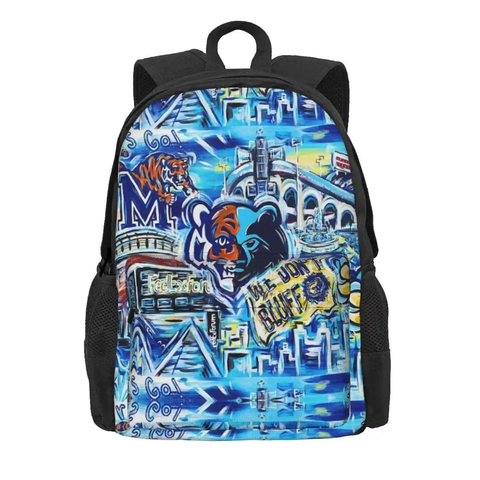 Pop Art Memphis Sports Hot Sale Schoolbag Backpack Fashion Bags Sports Memphis Tigers Tailgating