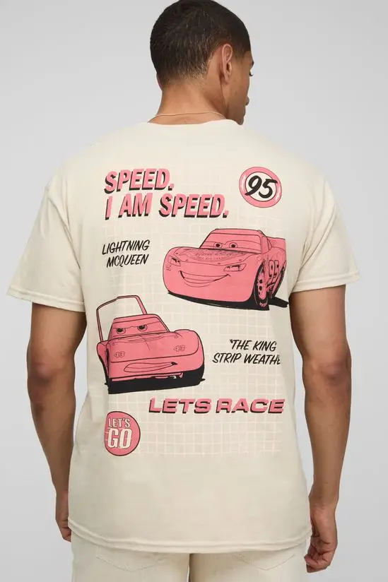 

Racing Story McQueen Cartoon Character Graphic Printing Summer Autumn Winter Cotton Men's and Women's T-Shirts Short Sleeves