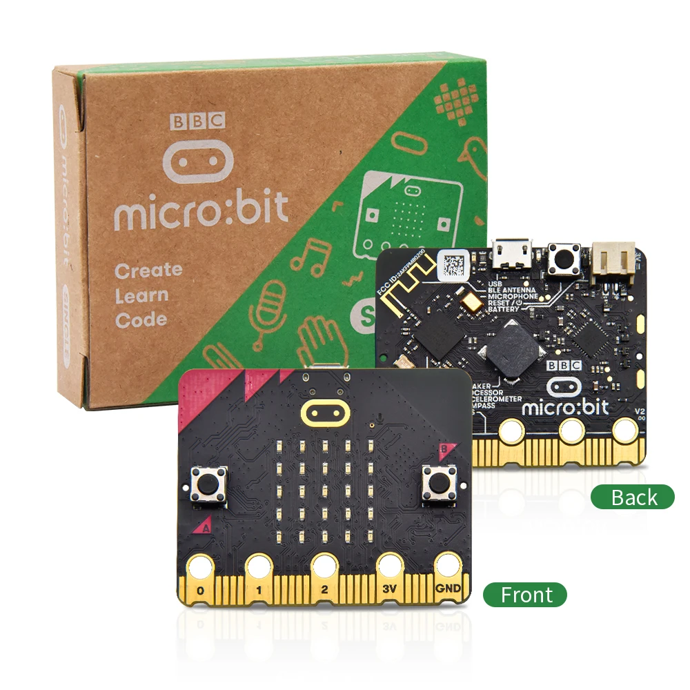 Kidsbits Official Micro Bit V2.2 Development Board For BBC Mirco: Bit DIY Projects Python Programming for STEM Education