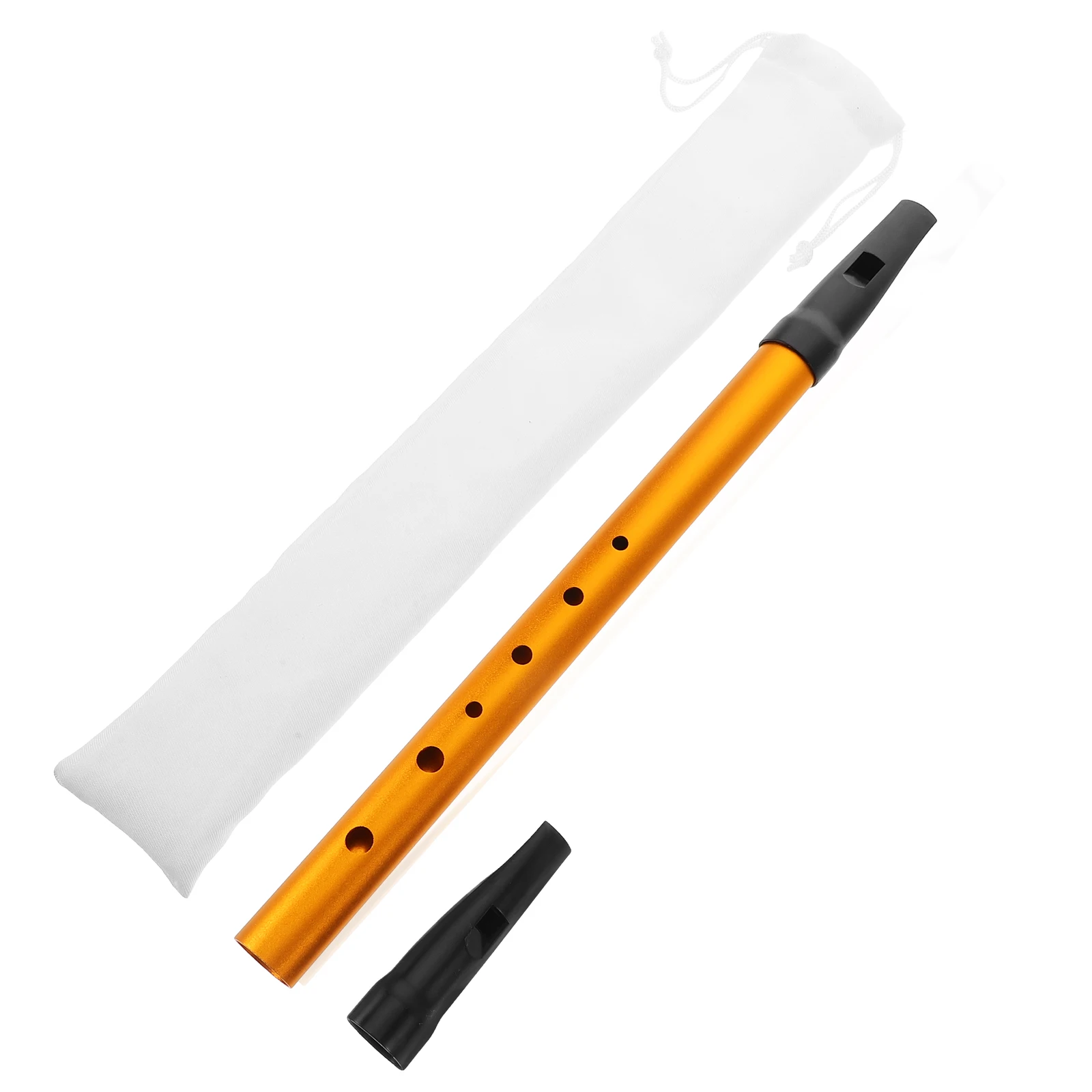

6-Hole Aluminum Alloy Recorder Flute Beginner-Friendly Durable D Key Vertical Irish Whistle Lightweight Portable for Kids