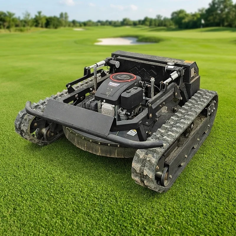 CE-Certified Tracked Remote Grass Cutter Heavy Duty Rough Terrain Garden Trade Lawn Mower