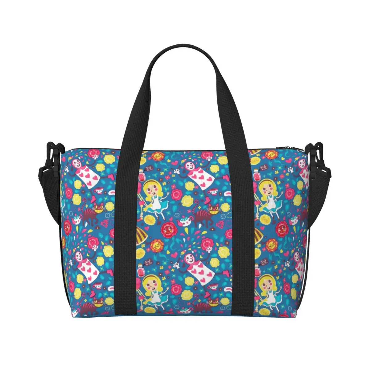 

Изготовленная на заказ большая сумка «Алиса в стране чудес», женская большая вместительная пляжная дорожная сумка в стиле аниме для спортзала