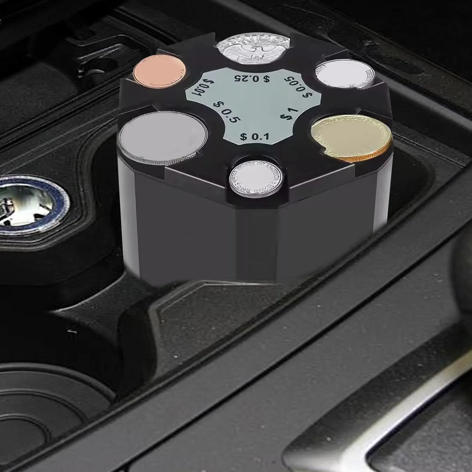 

Компактный органайзер-диспенсер для монет и мелочи в автомобиль