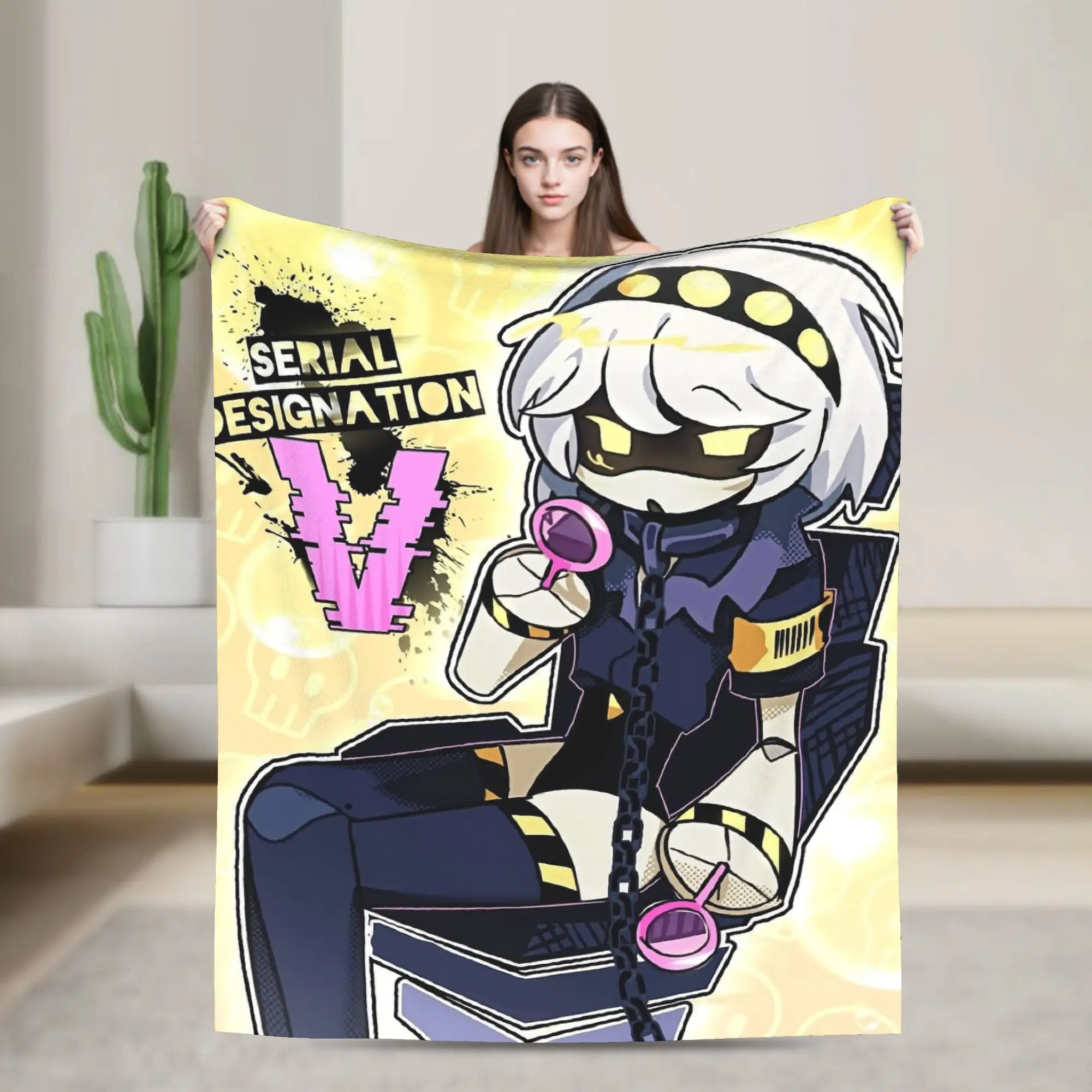 Uzi Doorman Murder Drones Knitted Blankets Coral Fleece Plush  Soft Throw Blankets for Bed Bedspread