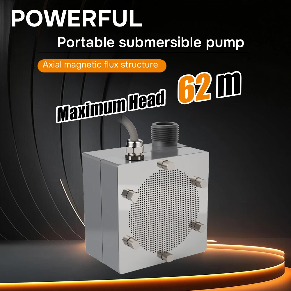 IP68 Submersible Portable Axial Flux Motor Pump 2.7KG Lightweight High Pressure Jet Cleaning Pump Pressure Washer