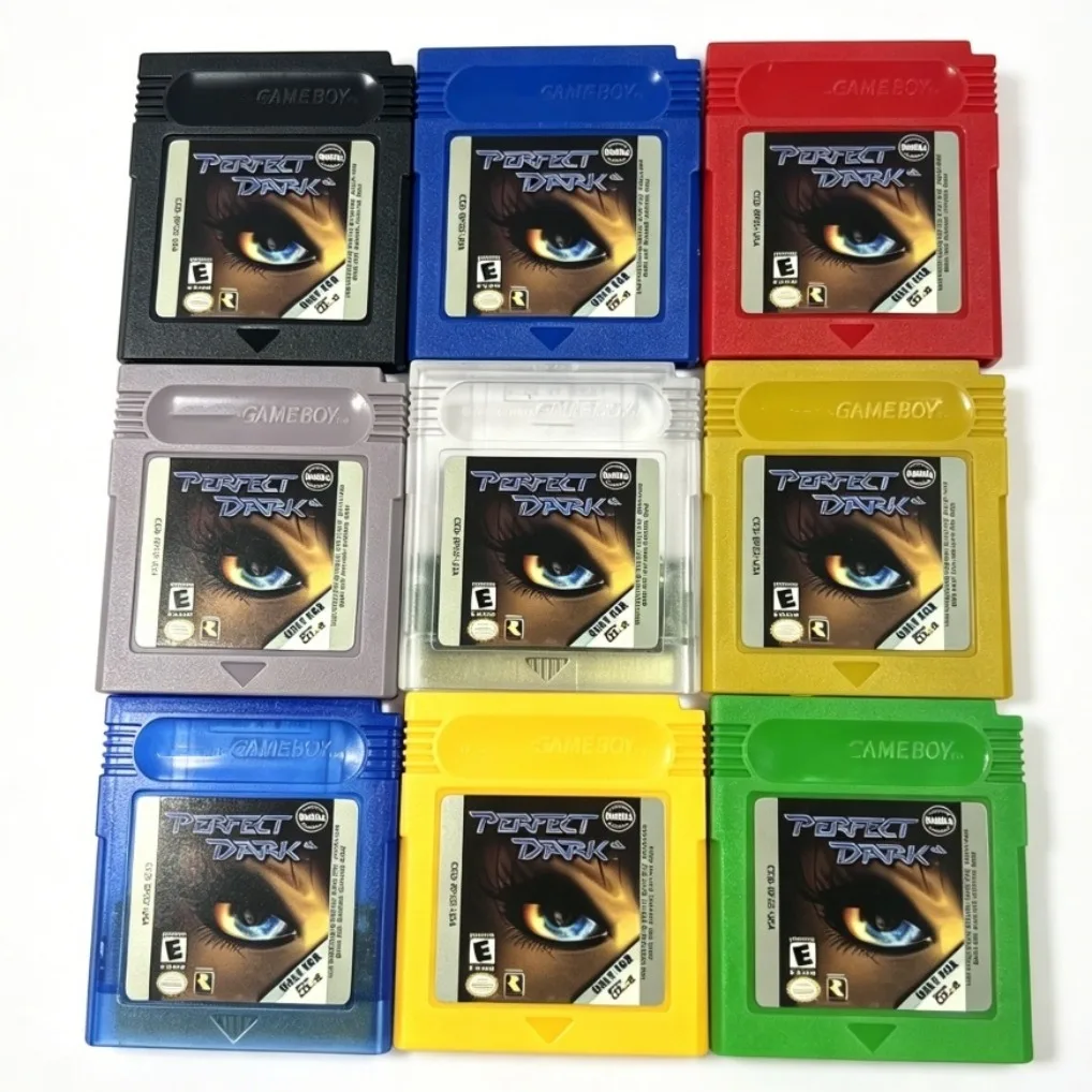 

Rewritable USA Version GBC Game Cartridge Perfect Dark 9 Colors Shells with Battery Video Game Console Card