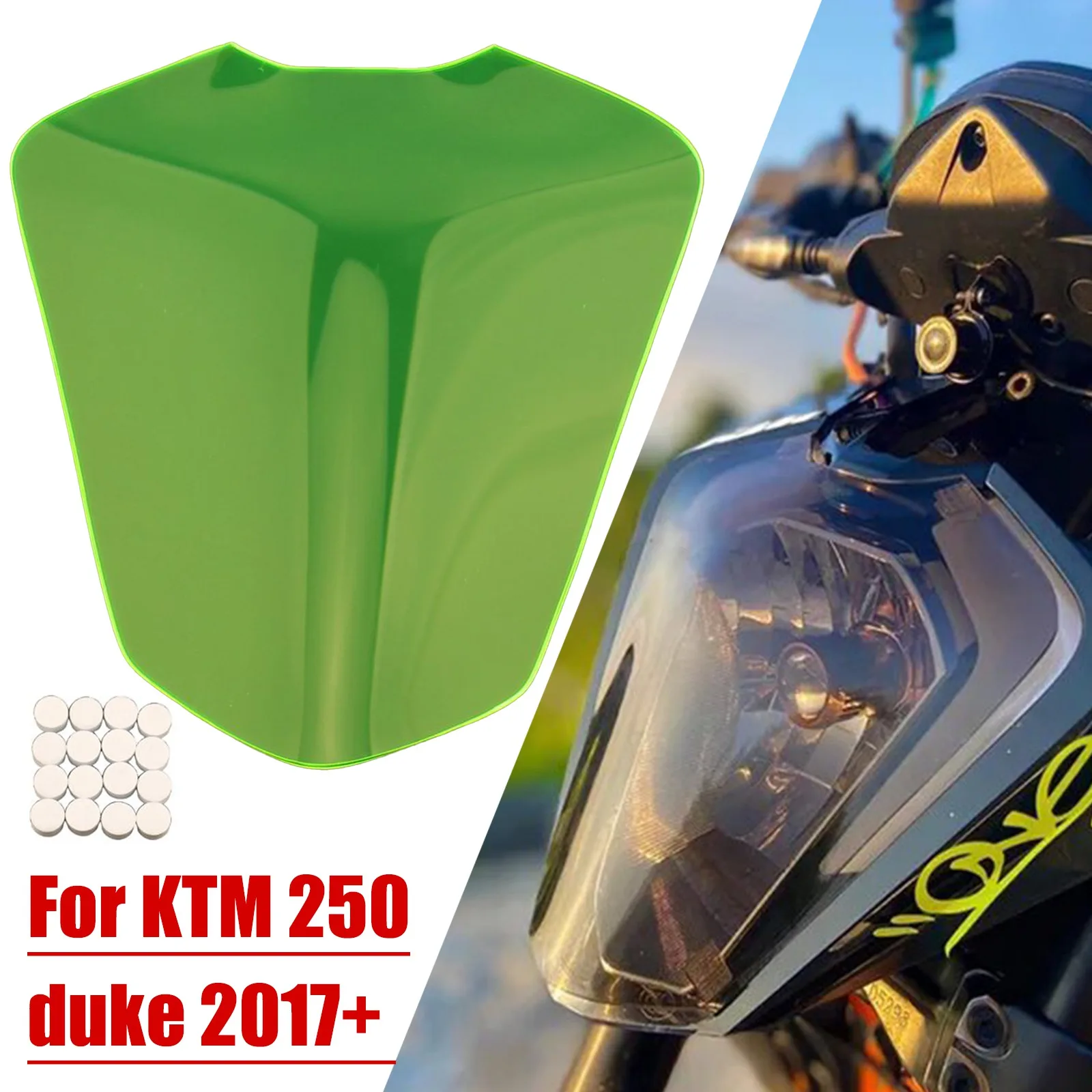 

For KTM 250 DUKE 2017-UP Motorcycle Front Headlight Covers Headlight Film Protection Film Sticker