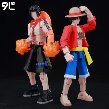 9L3D列印動漫人物幸運13索隆人偶可動人偶蒙奇·D·魯夫多關節可動變形人偶玩具 12 最佳銷售 Funko 魯夫 - №7