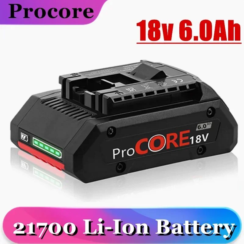 High Quality 18V 6.0Ah Li-Ion Battery for Procore 1600A016GB Applicable 18V Cordless Drill 21700 Cells Built-in