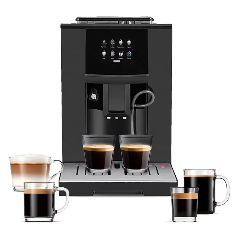 for Commercial Bean to Cup Espresso Coffee Machine Automatic Touch Screen Smart Electric Maker Office Cafe Shop Use