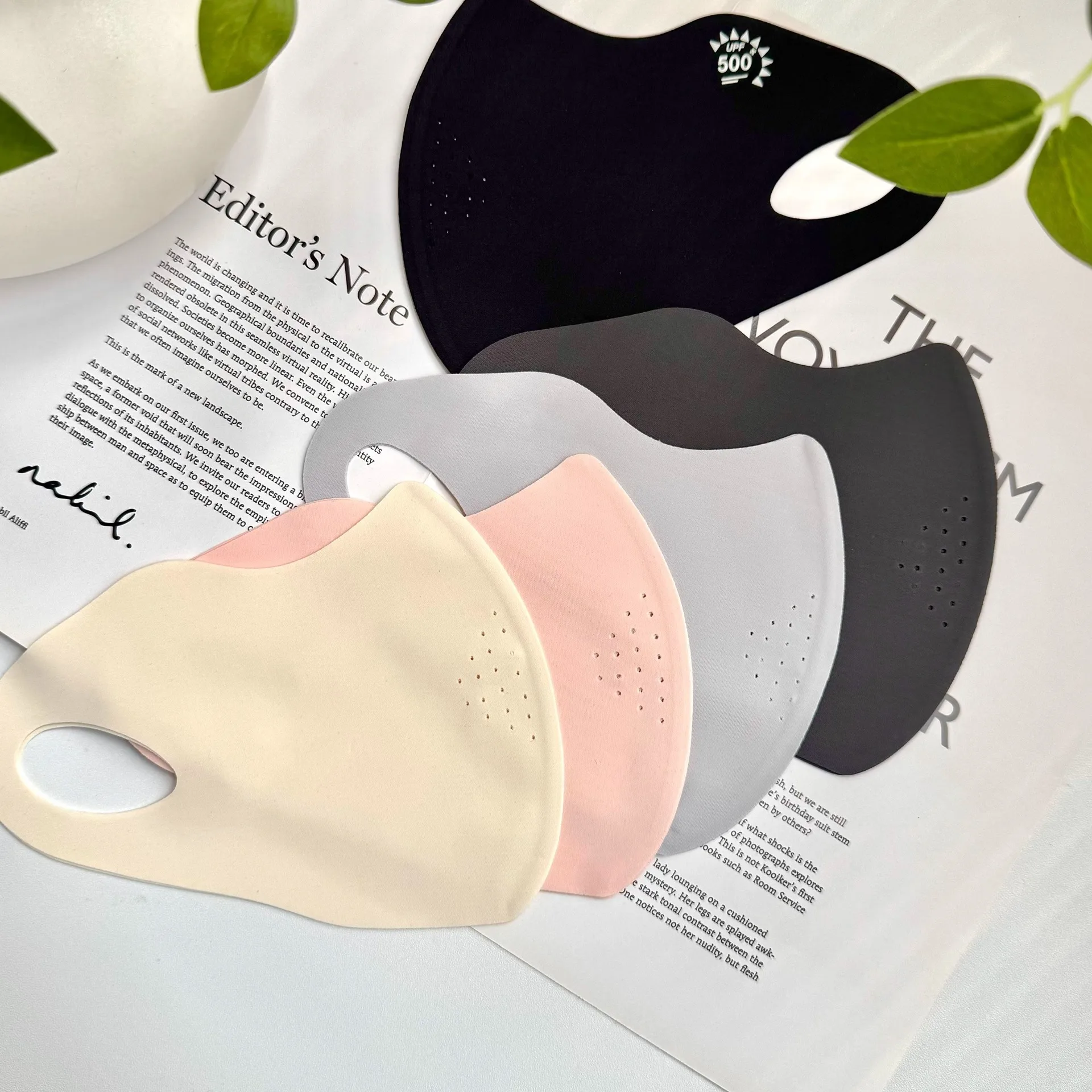 2025 Summer 7A Antibacterial Mask, UV Protection  Breathable Fashion Seamless Mask, Ice Silk  High Breathability