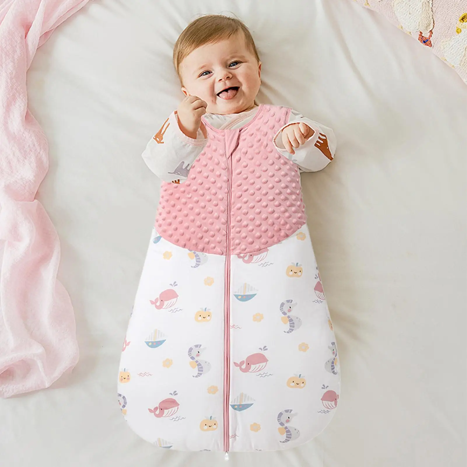 Sacco nanna per bambini Coperte indossabili in morbido cotone Sacco nanna in cotone per la casa Ospedale Parco All'aperto Estate Inverno Notte di Capodanno